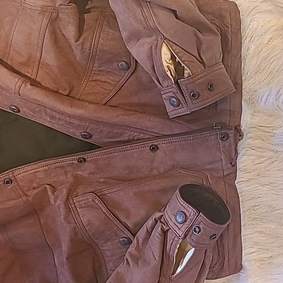 Georgetown Men's Brown Leather/Suede BomberJacket Size: Med - Picture 5 of 16